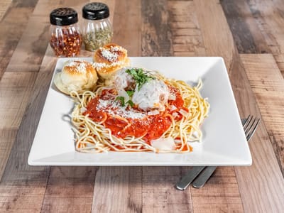 Meatballs Parmigiana (Spaghetti or Penne)